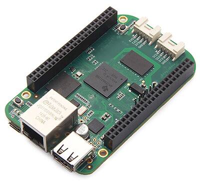 BeagleBone Green 開發(fā)板使用帶 ARM Cortex-A8 核心的 1 GHz Sitara 處理器。